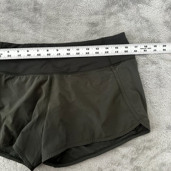 Lululemon Run Times Olive Green Running Shorts Women's size 8 - Picture 6 of 6